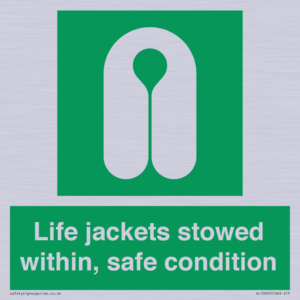 Life jackets stowed within